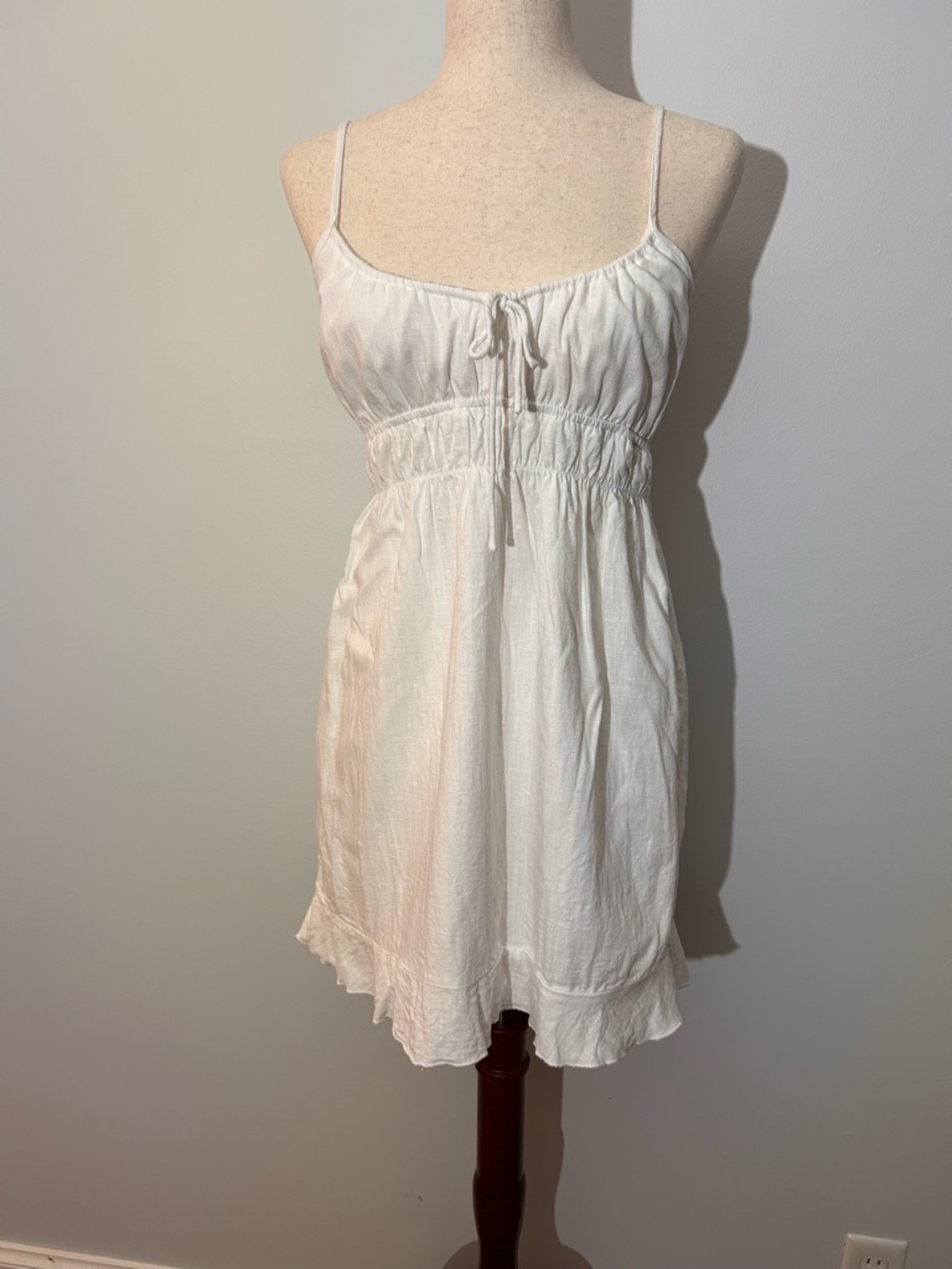 Cotton On White Spaghetti Strap Babydoll Dress